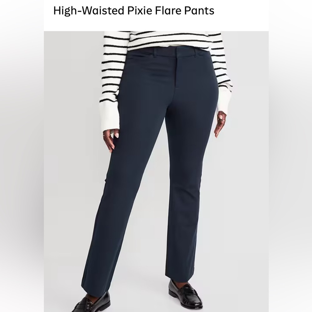 OLD NAVY Black High-Rise Pixie Flare Pants